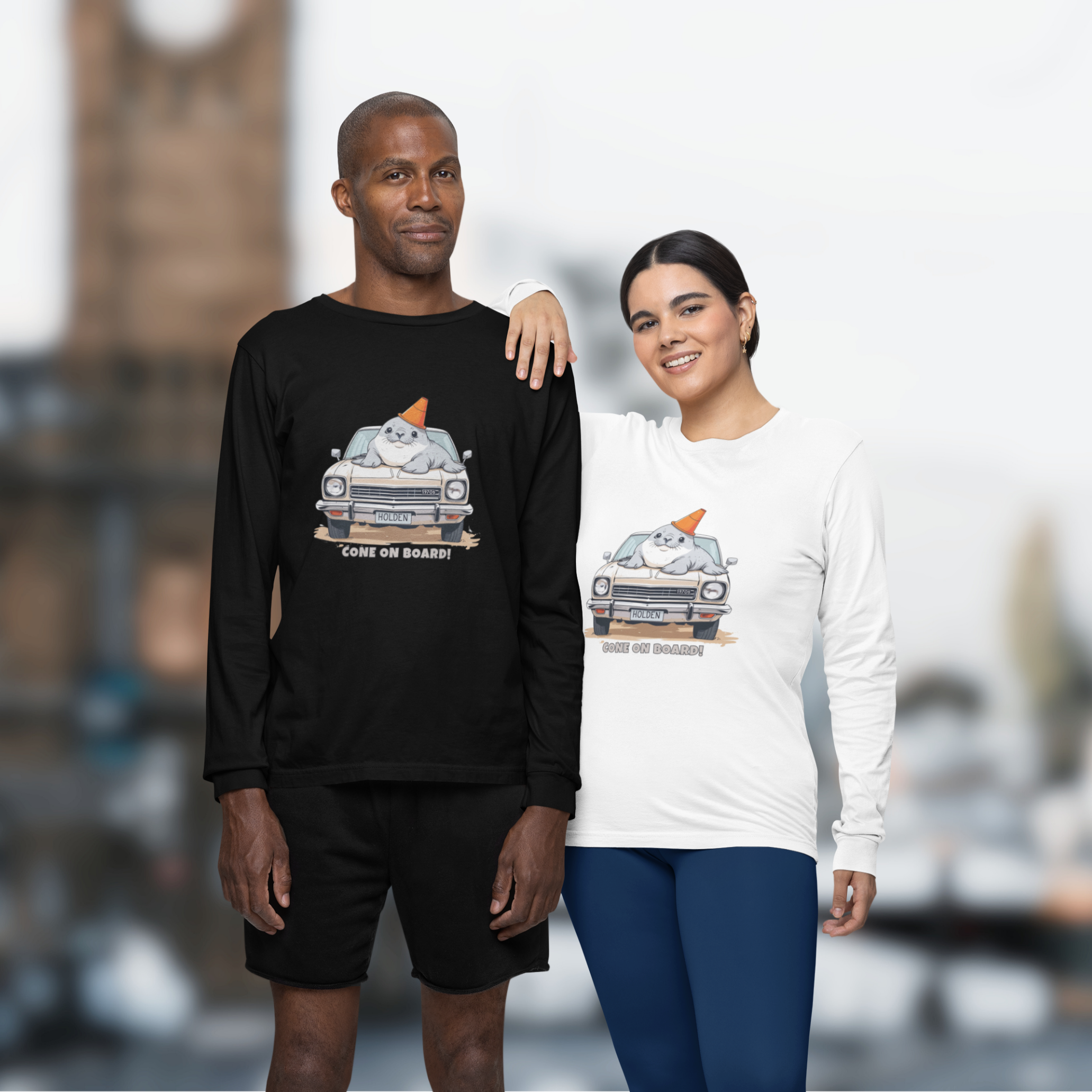Neil the Seal - Cone on Board Long Sleeves