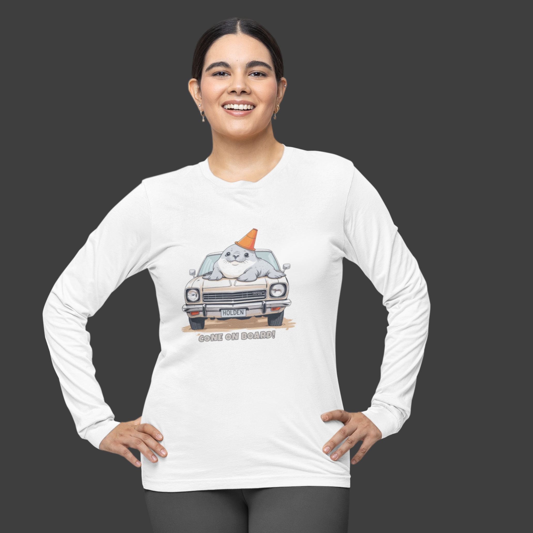 Neil the Seal - Cone on Board Long Sleeves